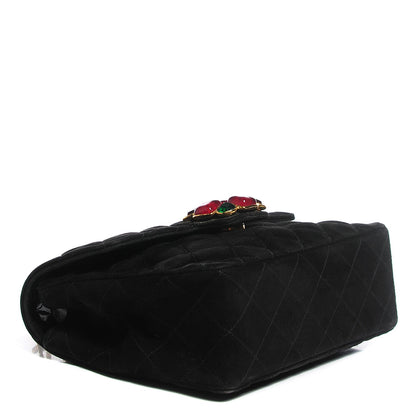 Chanel Suede Quilted Small Gripoix Flap Black 4 of 10