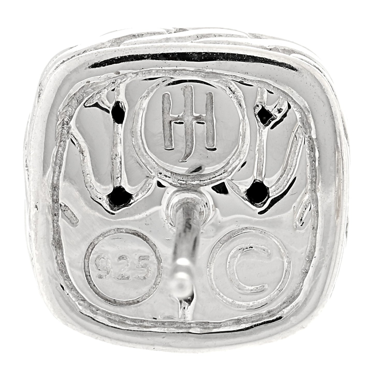 Sterling Silver Black Sapphire Classic Chain Square Earrings