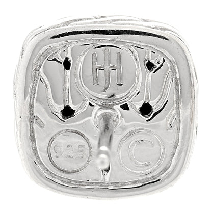 John Hardy Sterling Silver Black Sapphire Classic Chain Square Earrings 4 of 4