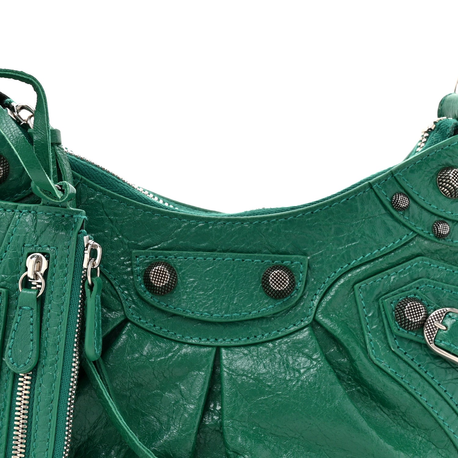 Balenciaga Agneau Arena Le Cagole Shoulder Bag XS Jade 1830313