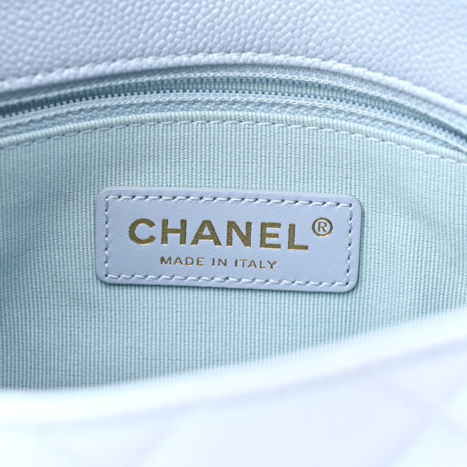 Chanel Iridescent Caviar Quilted Mini My Perfect Flap Light Blue 6 of 9
