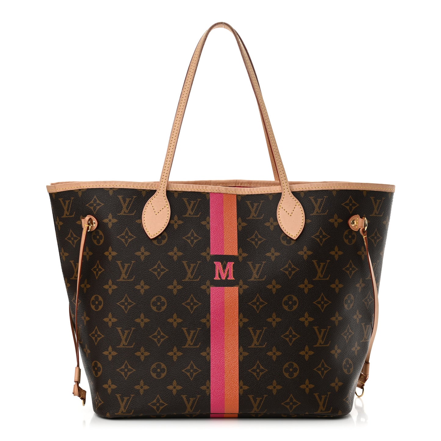 Monogram My LV Heritage Neverfull MM Fuchsia Orange