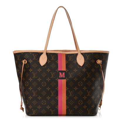 Louis Vuitton Monogram My LV Heritage Neverfull MM Fuchsia Orange 1 of 14