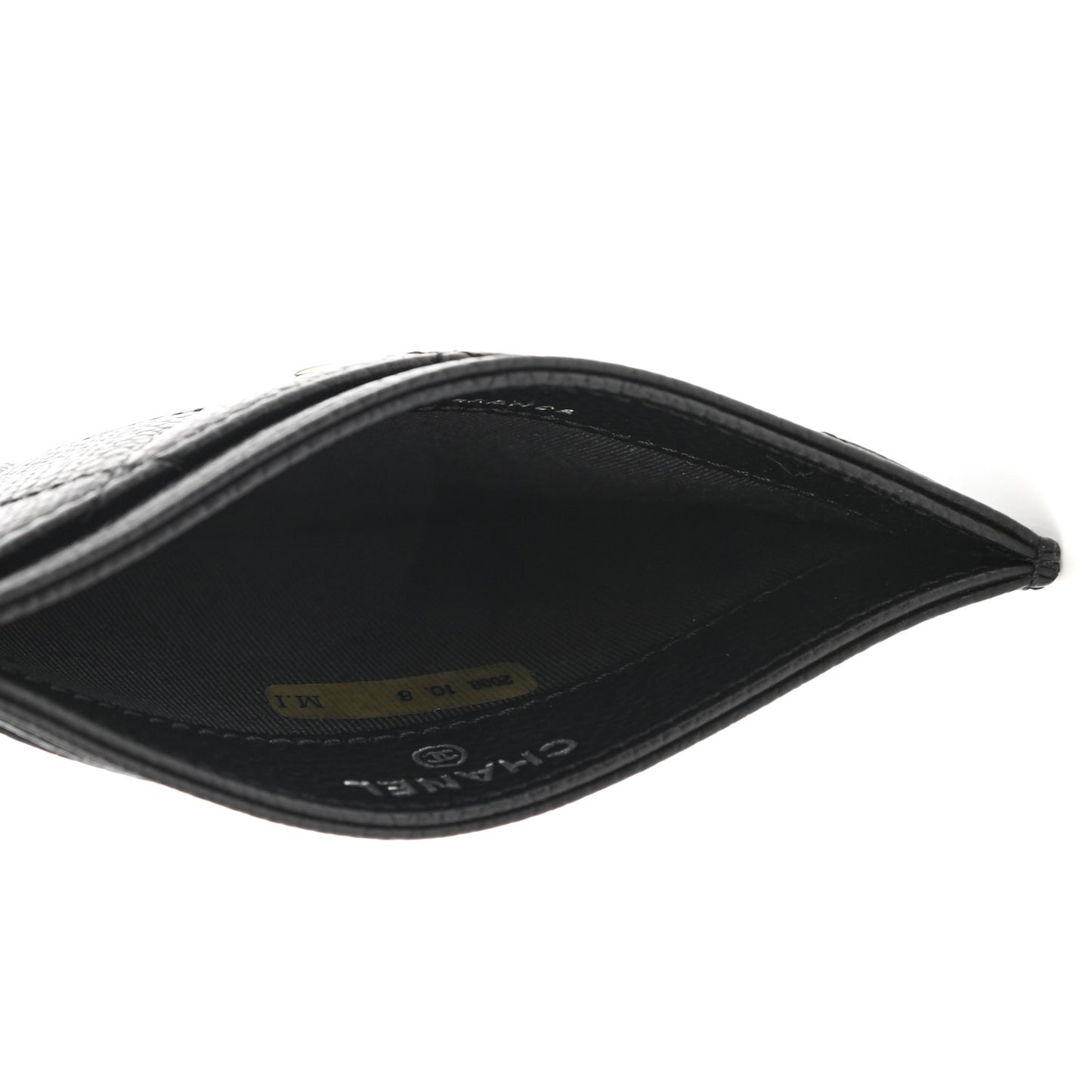 Caviar Quilted Card Holder Black