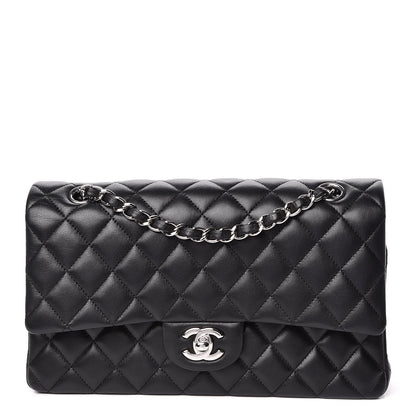 Chanel Lambskin Quilted Medium Double Flap Black 1 of 13