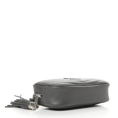 Saint Laurent Grain De Poudre Matelasse Monogram Mini Lou Camera Bag Asphalt 4 of 10
