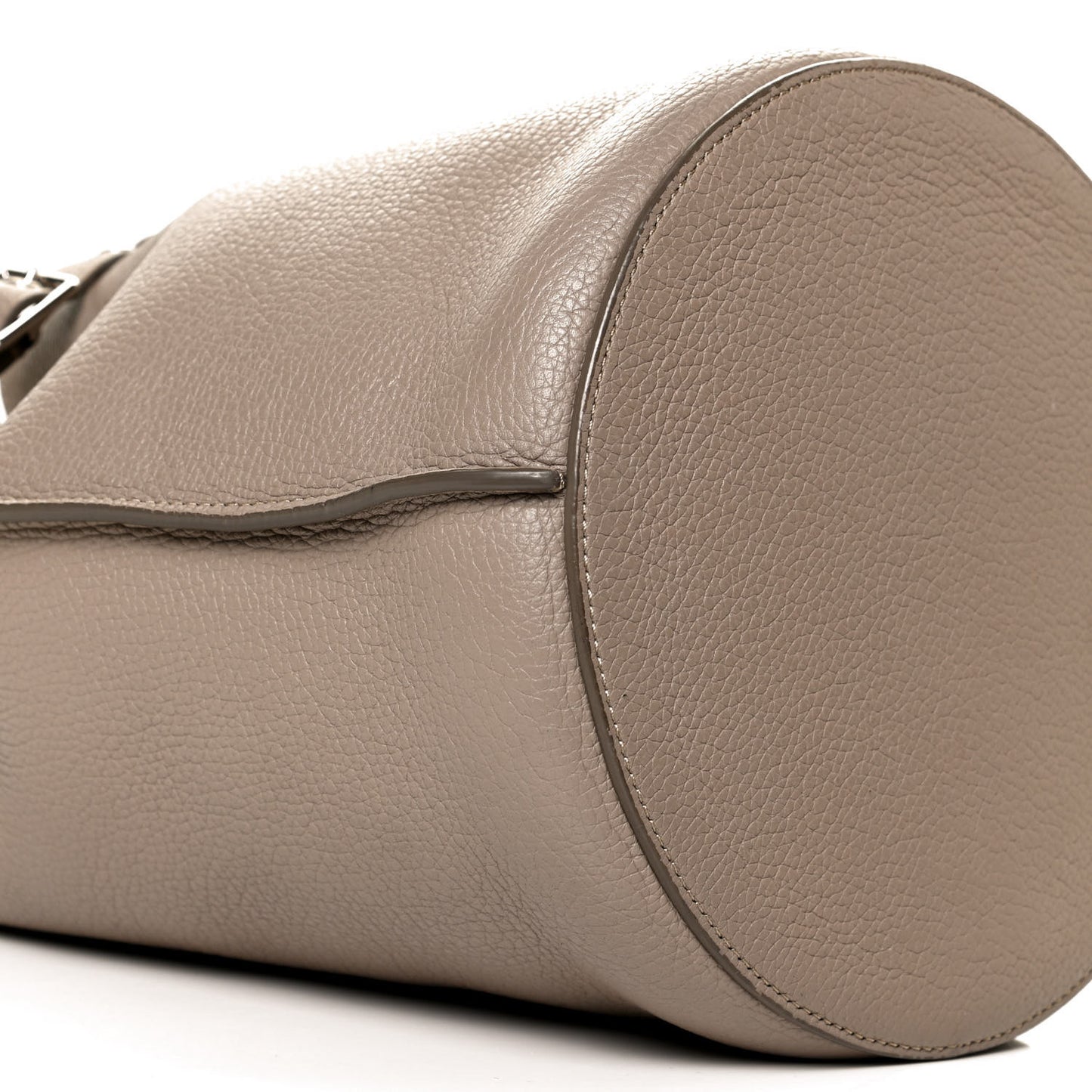 Supple Grained Calfskin Big Bag Bucket Light Taupe