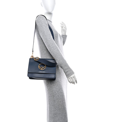 Fendi Vitello Century Opaco F is Fendi Kan I Shoulder Bag Blu Scuro 2 of 14