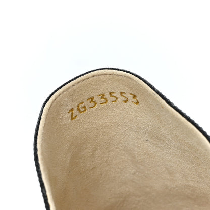 Chanel Iridescent Goatskin Patent CC Espadrille Mules 39 Black 9 of 9
