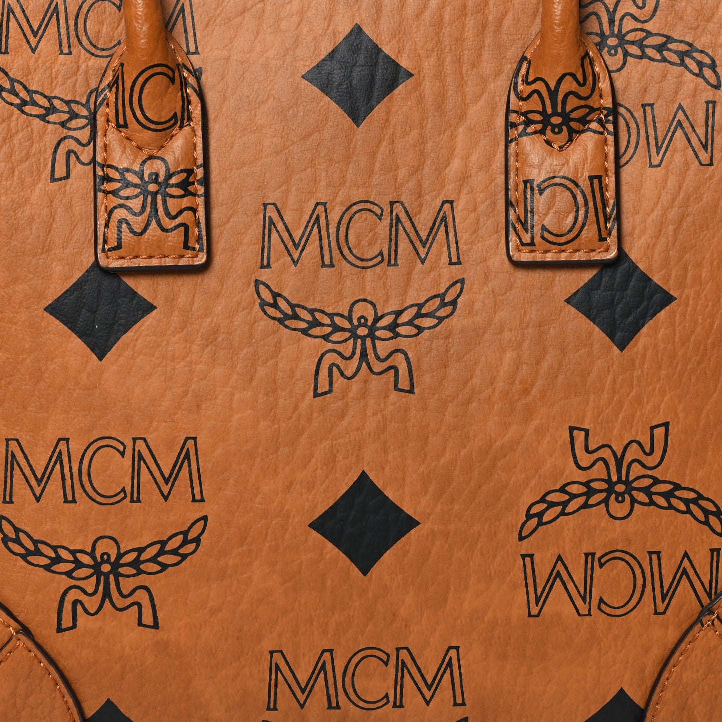 Maxi Visetos Small Munchen Tote Cognac