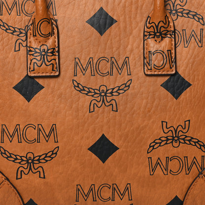 MCM Maxi Visetos Small Munchen Tote Cognac 7 of 9