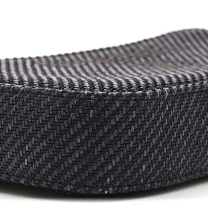 Chanel Lurex Straw Small Deauville Clutch With Chain Blue 12 of 14