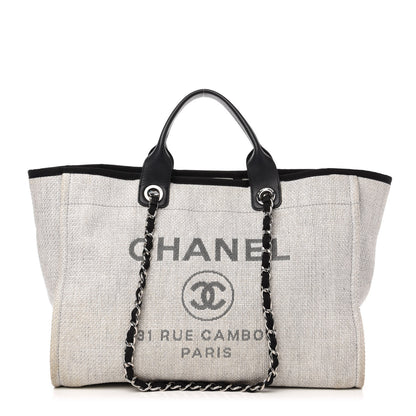 Chanel Canvas Medium Deauville Tote Grey 1 of 11