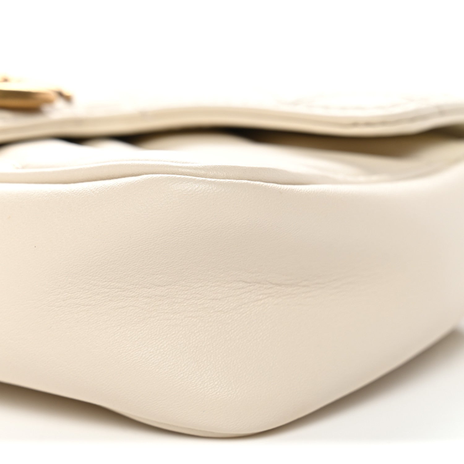 Gucci Calfskin Matelasse Super Mini GG Marmont Shoulder Bag White 10 of 10