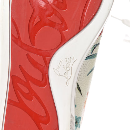 Christian Louboutin Crackled Calfskin Patent Hawaii Print Womens Seava Sneakers 38 Multi 13 of 17