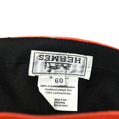 Hermes Cotton Paddock Cap 60 Feu 6 of 6