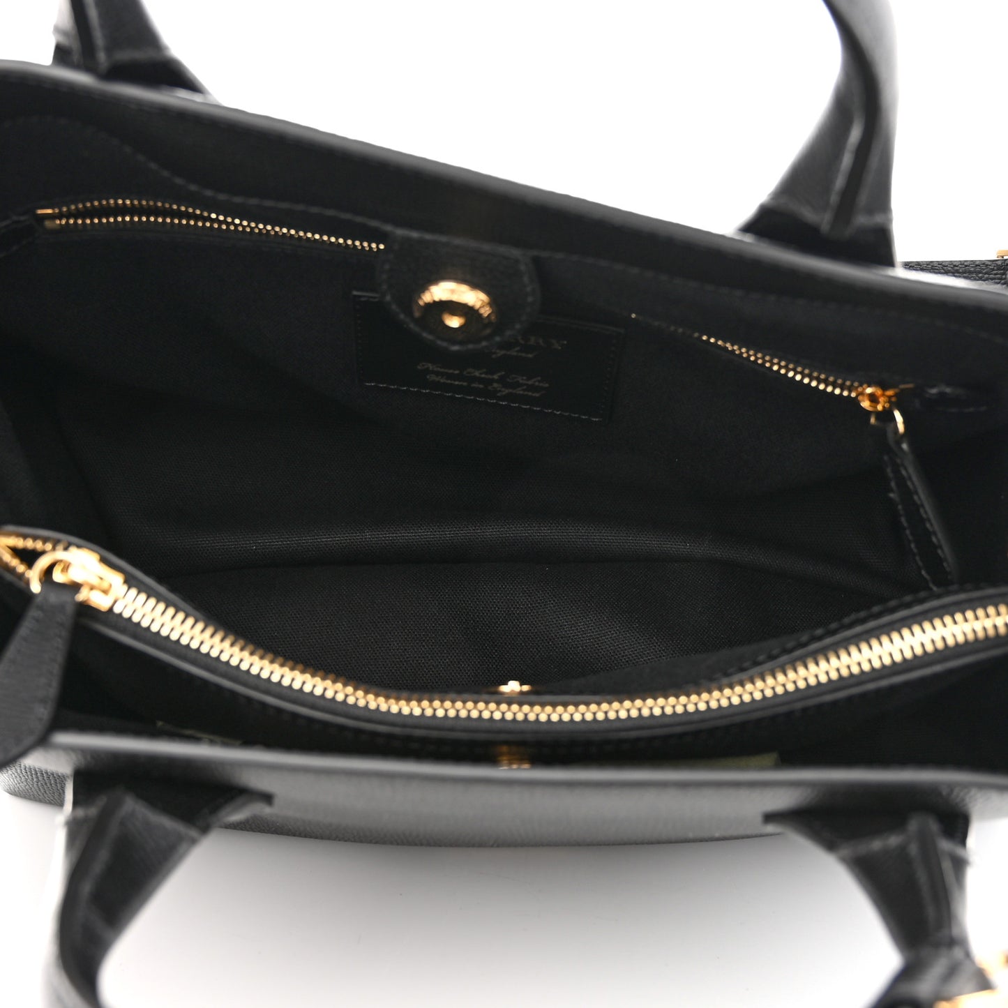 Derby Calfskin House Check Medium Banner Tote Black