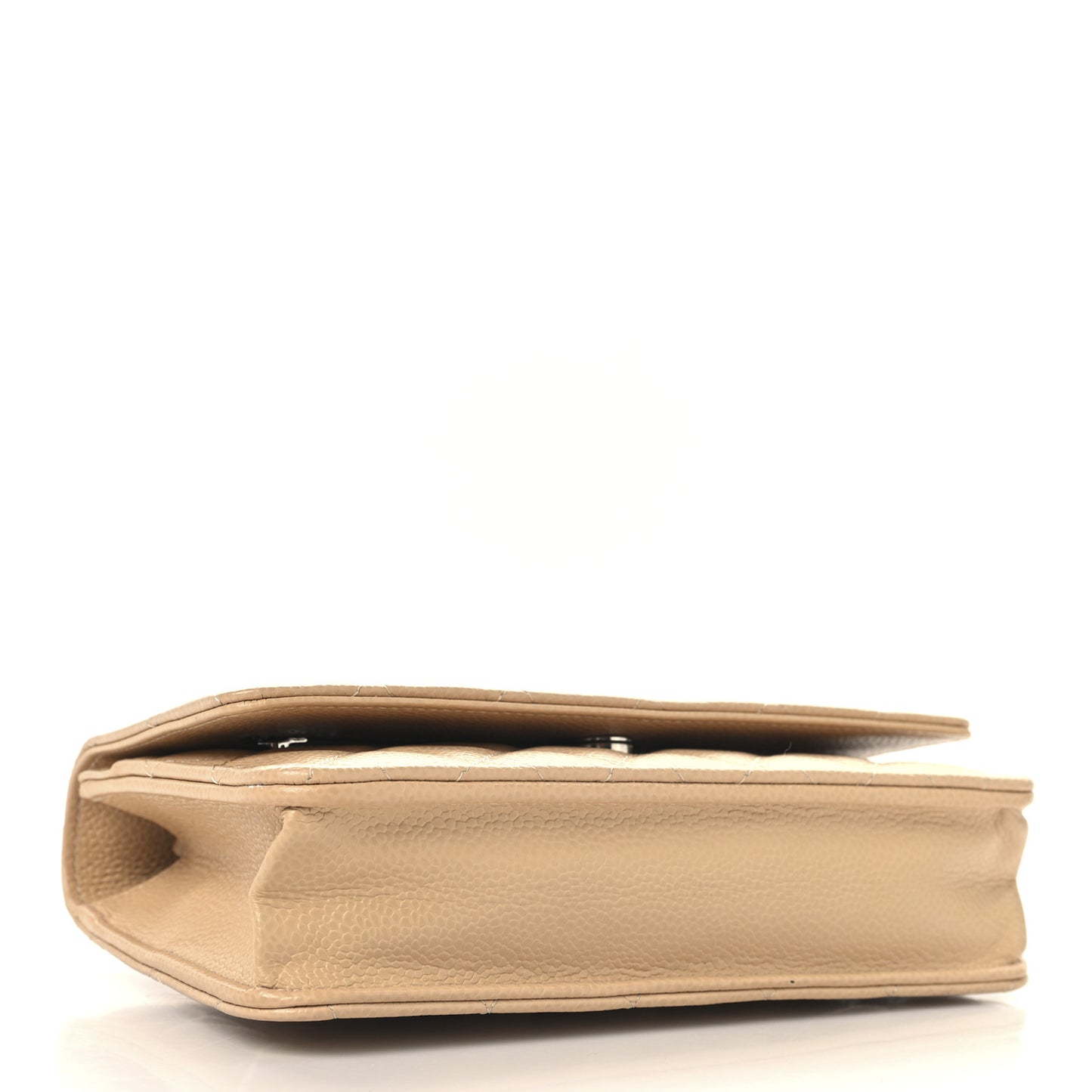 Caviar Quilted Wallet On Chain WOC Beige