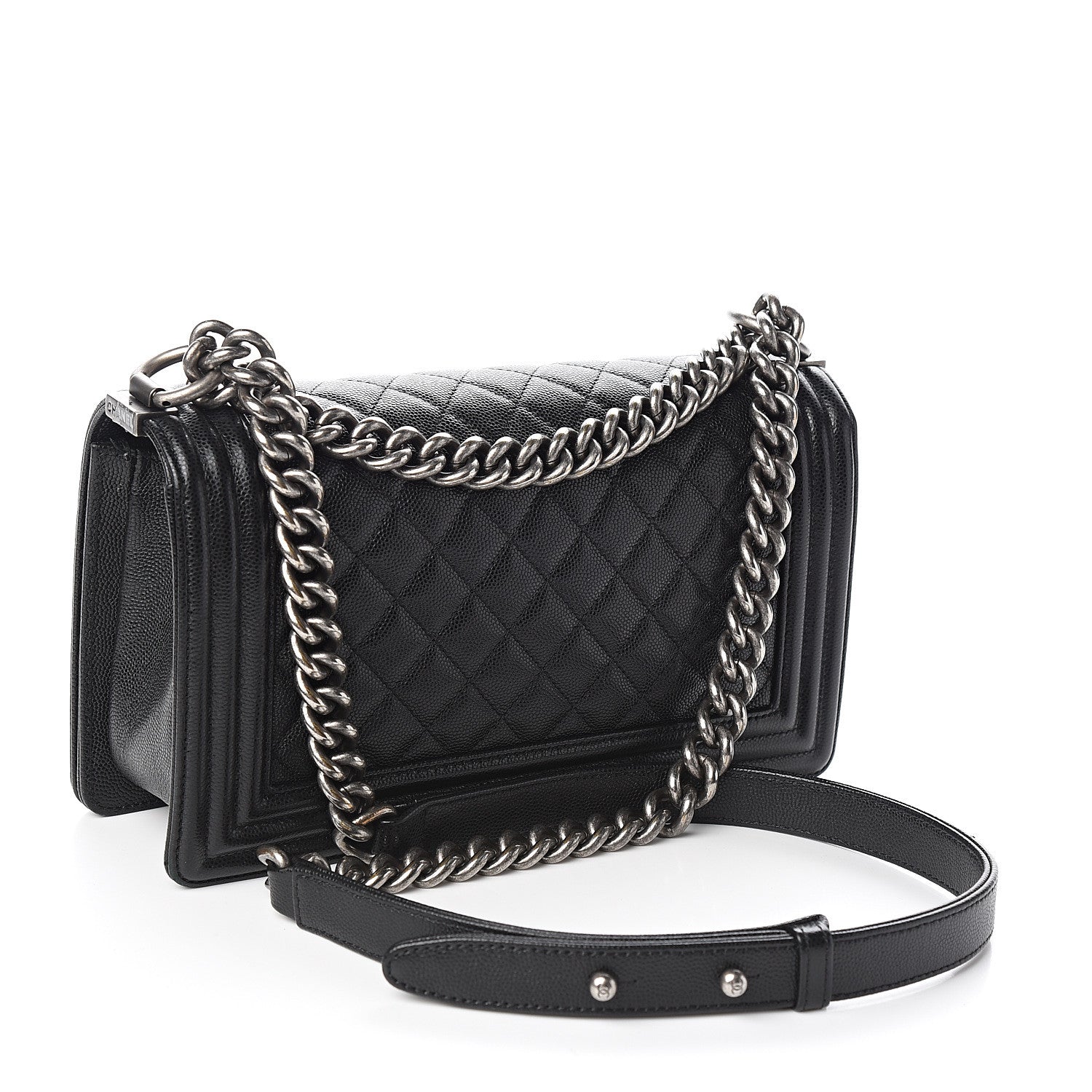 Chanel Caviar Quilted Medium Boy Flap Black 2 of 12