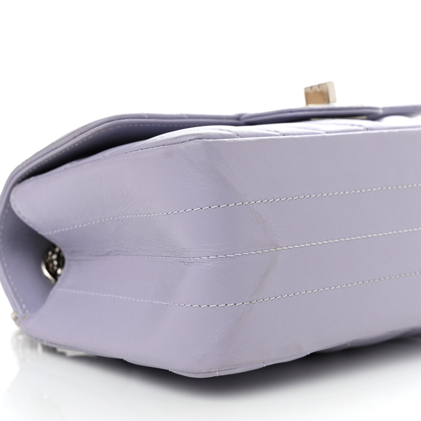 Aged Calfskin Chevron Quilted 2.55 Reissue Mini Flap Light Purple