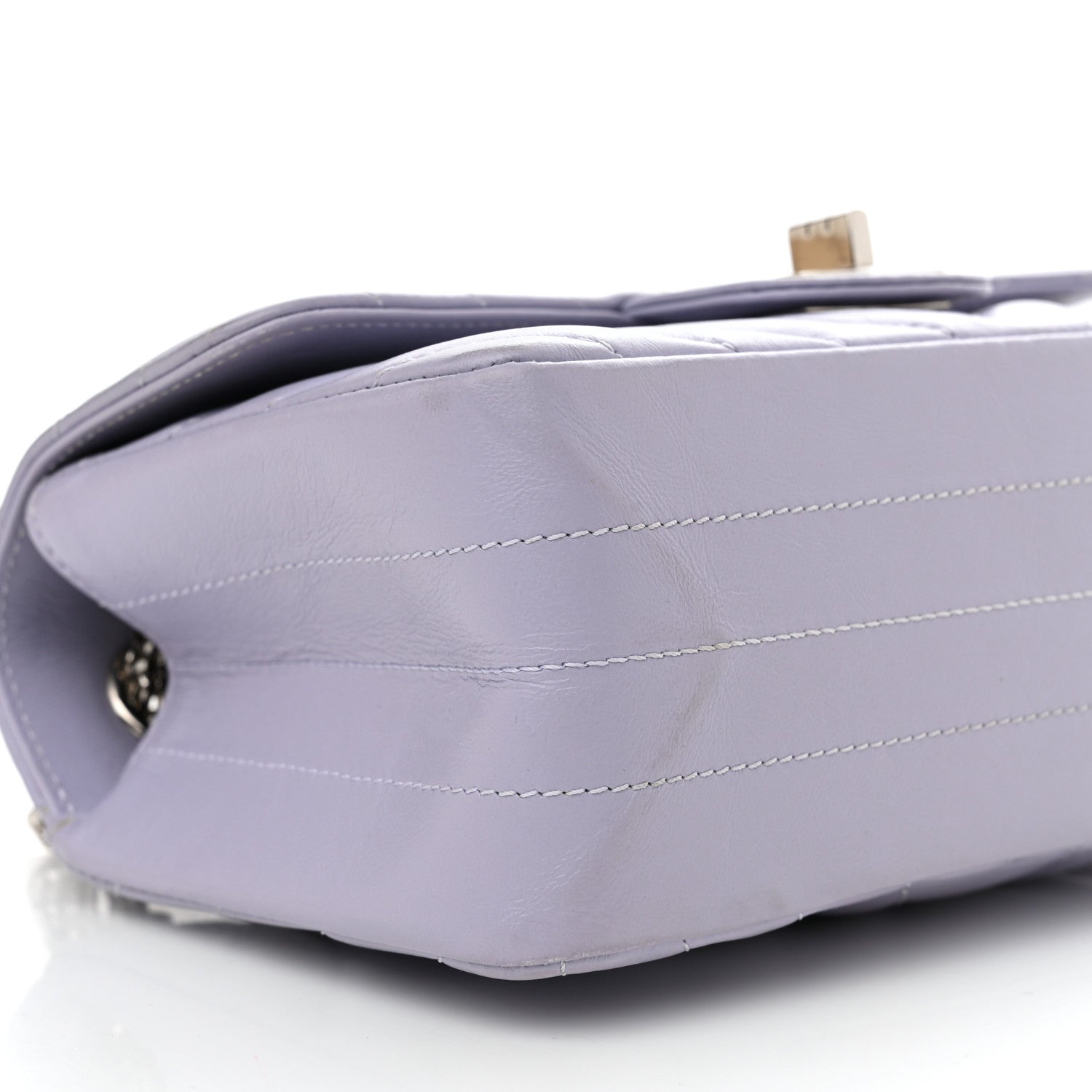 Chanel Aged Calfskin Chevron Quilted 2.55 Reissue Mini Flap Light Purple 9 of 13