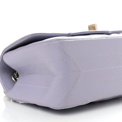 Chanel Aged Calfskin Chevron Quilted 2.55 Reissue Mini Flap Light Purple 9 of 13