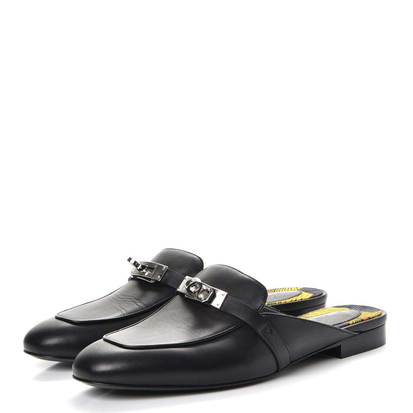 Calfskin Oz Mules 38 Black