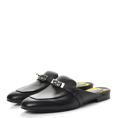 Hermes Calfskin Oz Mules 38 Black 3 of 8