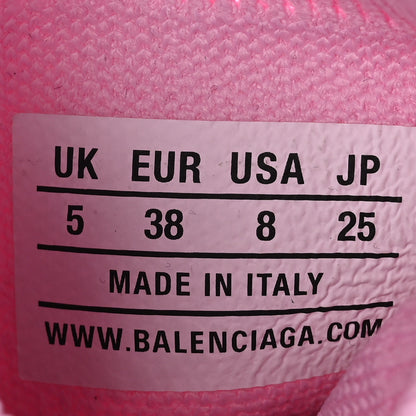 Balenciaga Technical 3D Recycled Knit Bi-Color Womens Speed 2.0 Transparent Sole Sneakers 38 Pink White 6 of 7