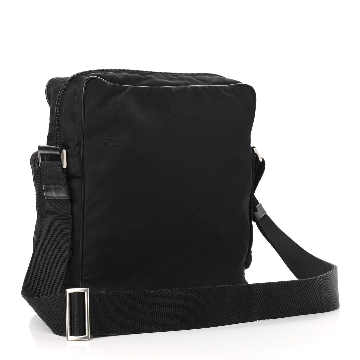 Nylon Messenger Bag Black