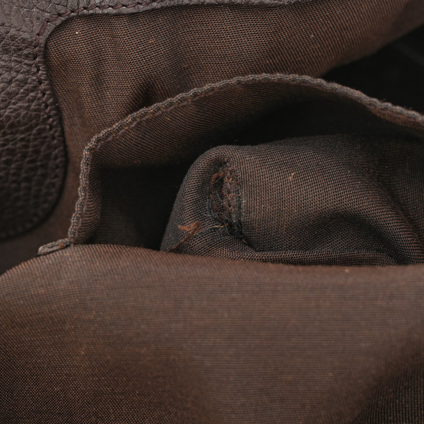 Canvas Diamante Hobo Dark Brown