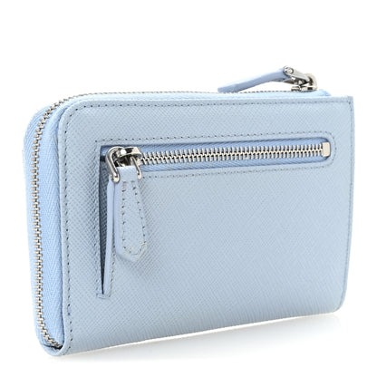 Prada Saffiano Triangle Zip Around Keychain Astrale 3 of 7