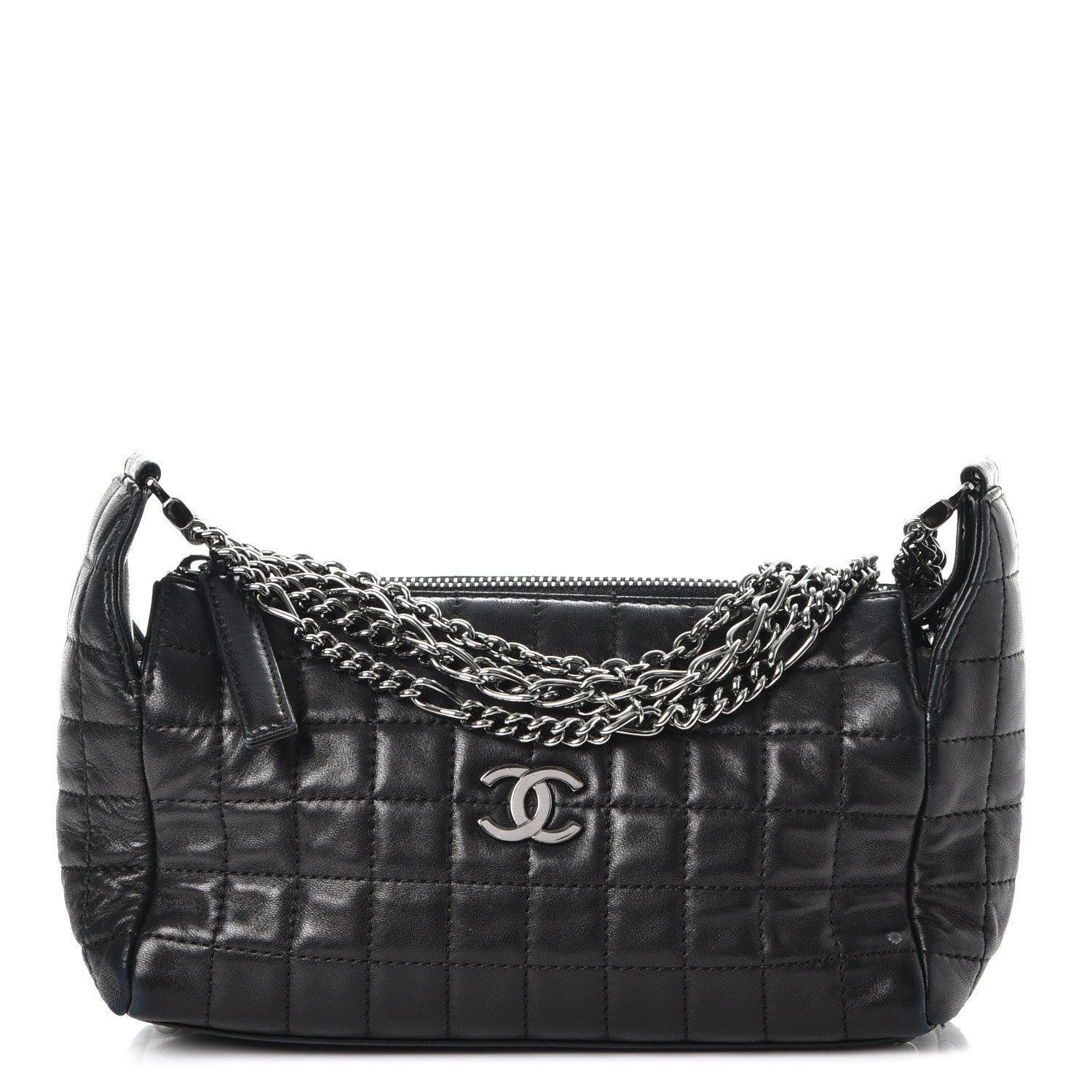 Chanel Lambskin Quilted Chocolate Bar Shoulder Bag Black 1 of 7