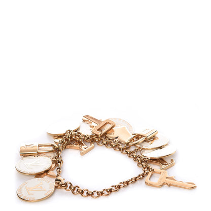 Louis Vuitton Trunks and Bags Breloques Bracelet Gold White 3 of 6