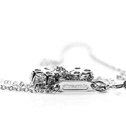 Tiffany Platinum Diamond Aria Drop Pendant Necklace 5 of 6