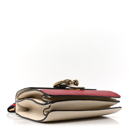 Gucci Calfskin Bamboo Web Medium Dionysus Top Handle Bag White Blue Hibiscus Red 4 of 10