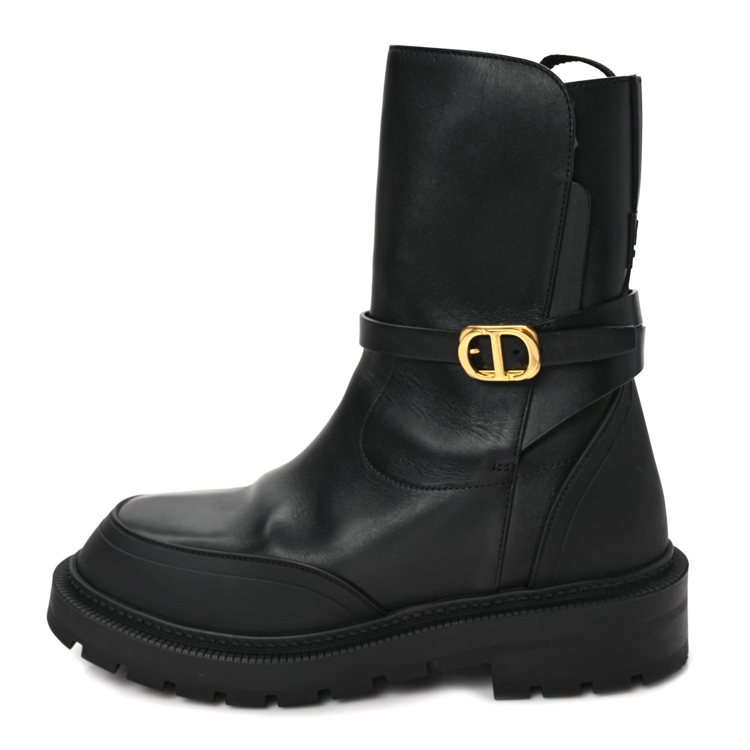 Christian Dior Calfskin Empreinte Ankle Boot 38 Black 1 of 9