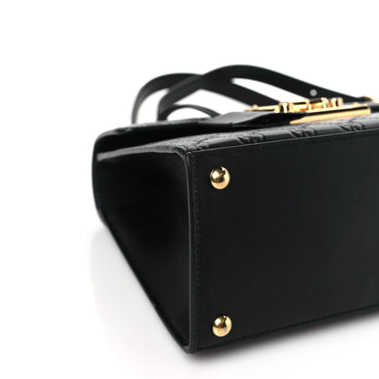 Gucci Guccissima Signature Small Padlock Top Handle Bag Black 8 of 9