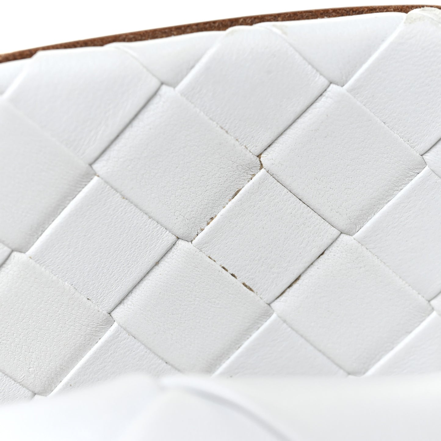 Nappa Maxi Intrecciato Lido Mule Sandals 37 Optic White