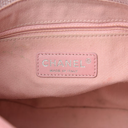 Chanel Woven Straw Raffia Small Deauville Messenger Light Pink 6 of 17