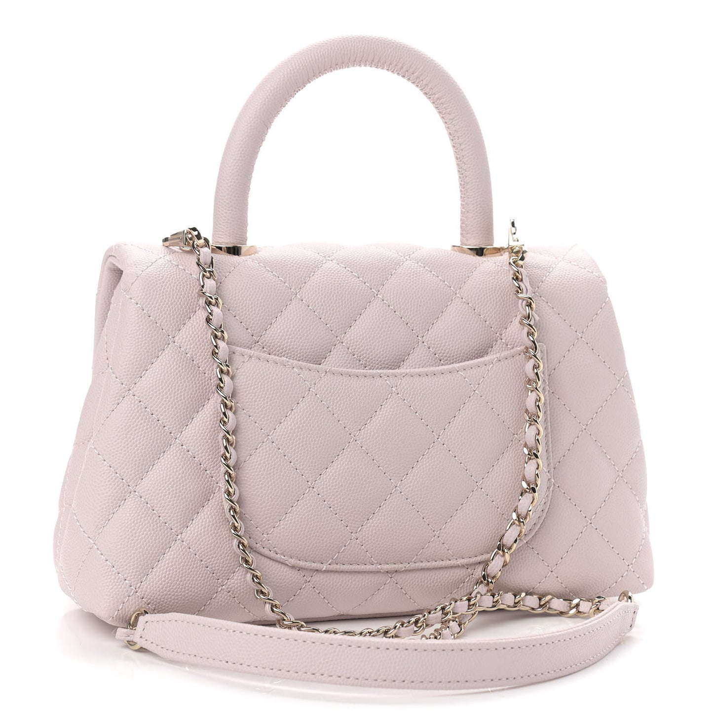 Caviar Quilted Mini Coco Handle Flap Lilas Lilac