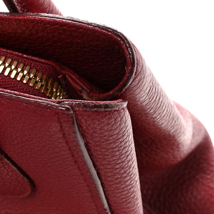 Salvatore Ferragamo Pebbled Calfskin East West Fiamma Bag Red 14 of 15