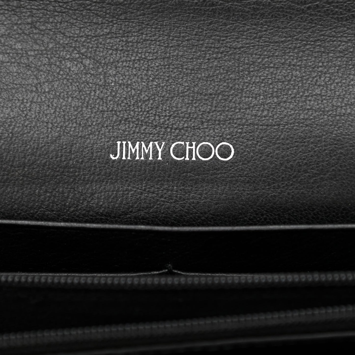 Calfskin Crystal Cheri Wallet on Chain Bag Black