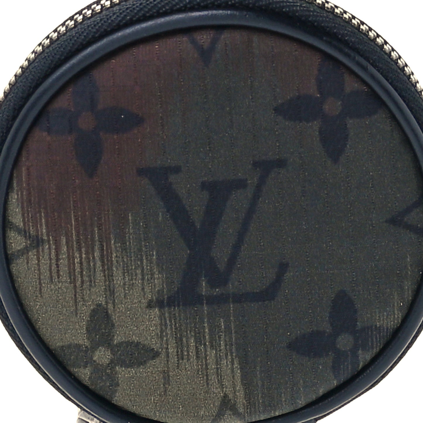Nylon Monogram Camouflage Coin Pouch Green