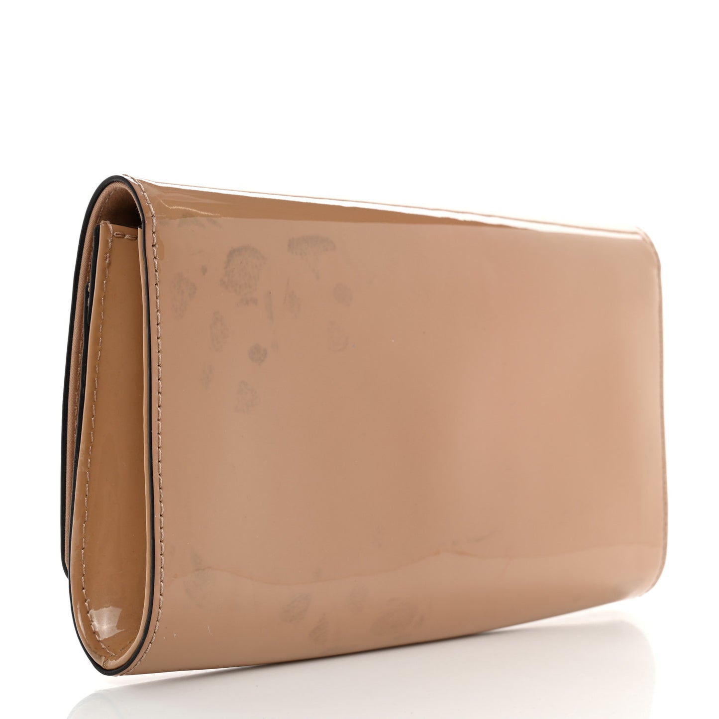 Patent Louise Clutch Nude