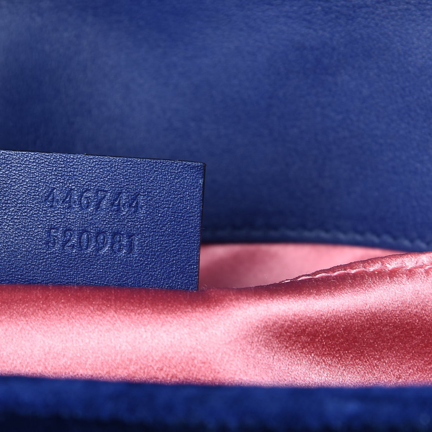 Velvet Matelasse Mini GG Marmont Shoulder Bag Cobalt Blue
