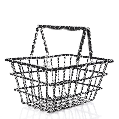 Chanel Brass Calfskin Grocery By Shopping Basket Silver 4 of 6