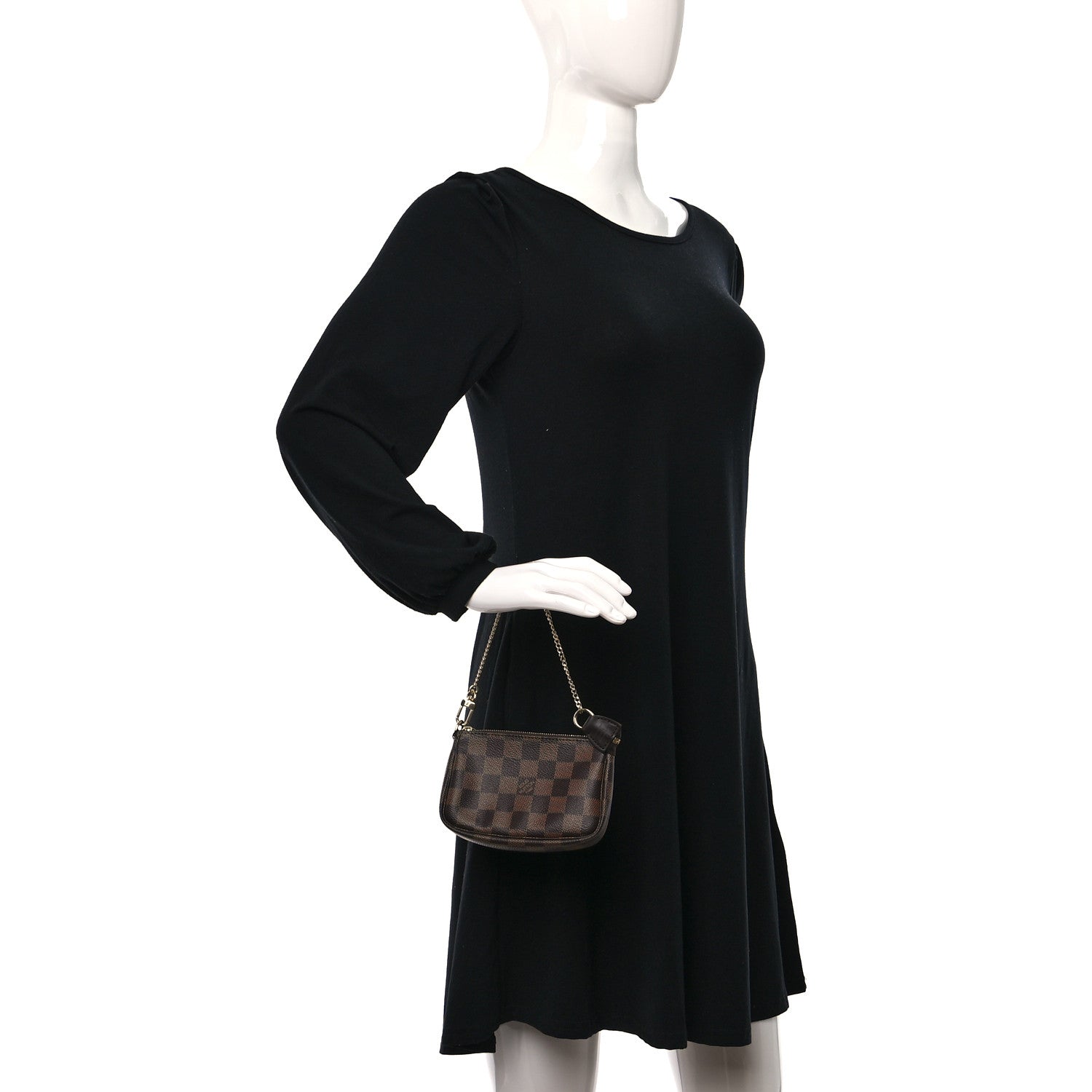 Louis Vuitton Damier Ebene Mini Pochette Accessories 2 of 9