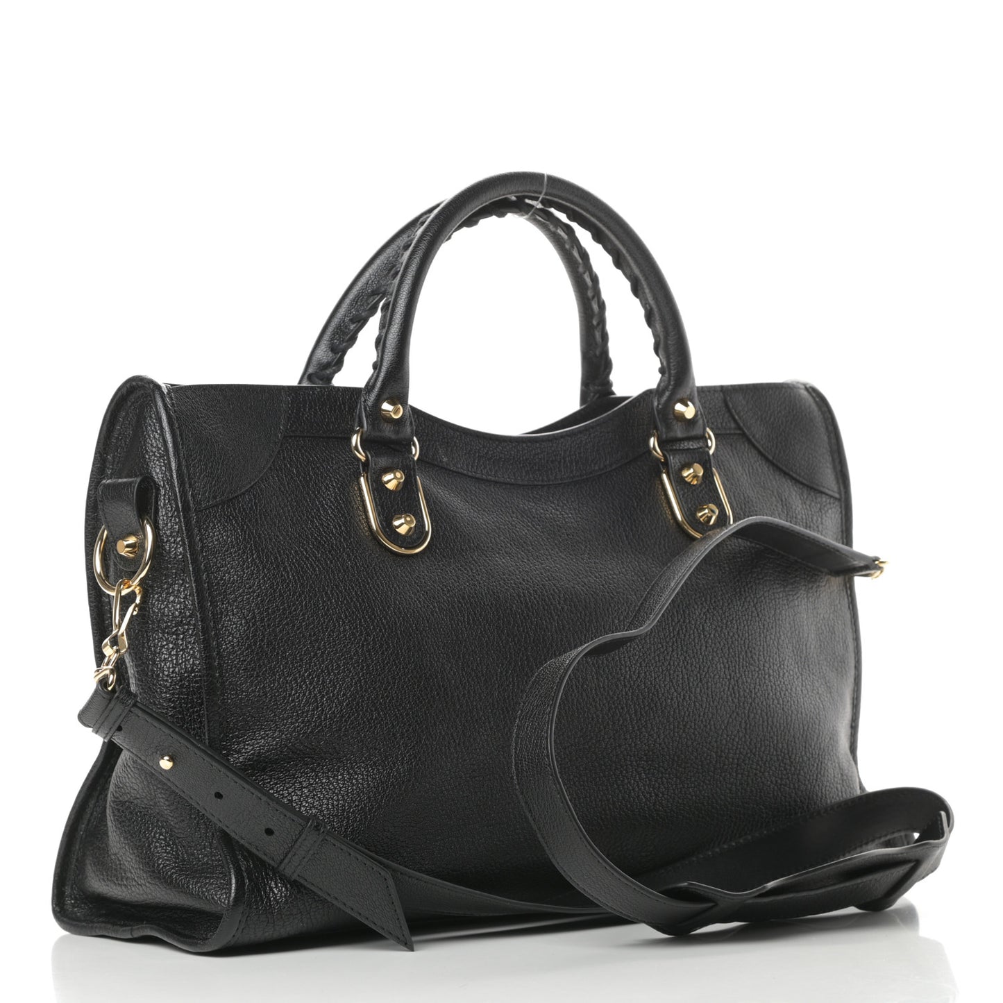 Chevre Gold Metallic Edge Hardware City Black