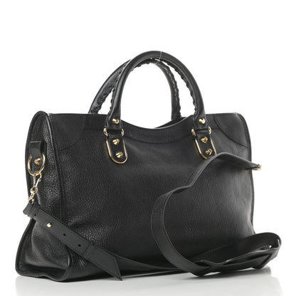 Balenciaga Chevre Gold Metallic Edge Hardware City Black 3 of 14